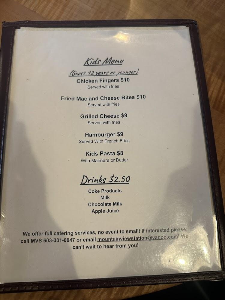 MountainView Station Menu image 1